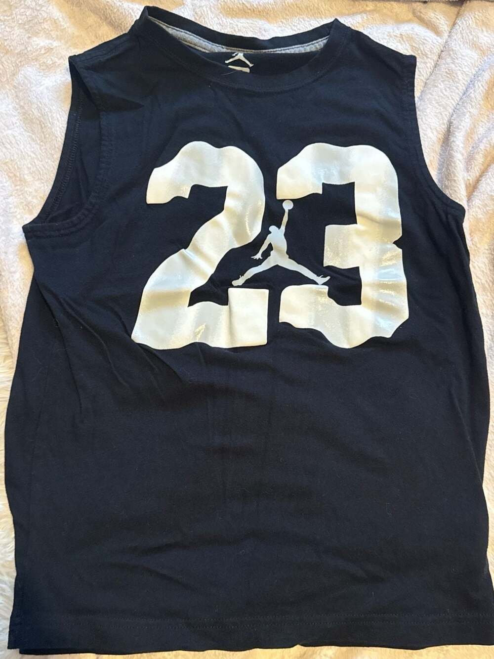 Jordan 23 Sleeveless Tank Top Size M 10-12 Yrs Black